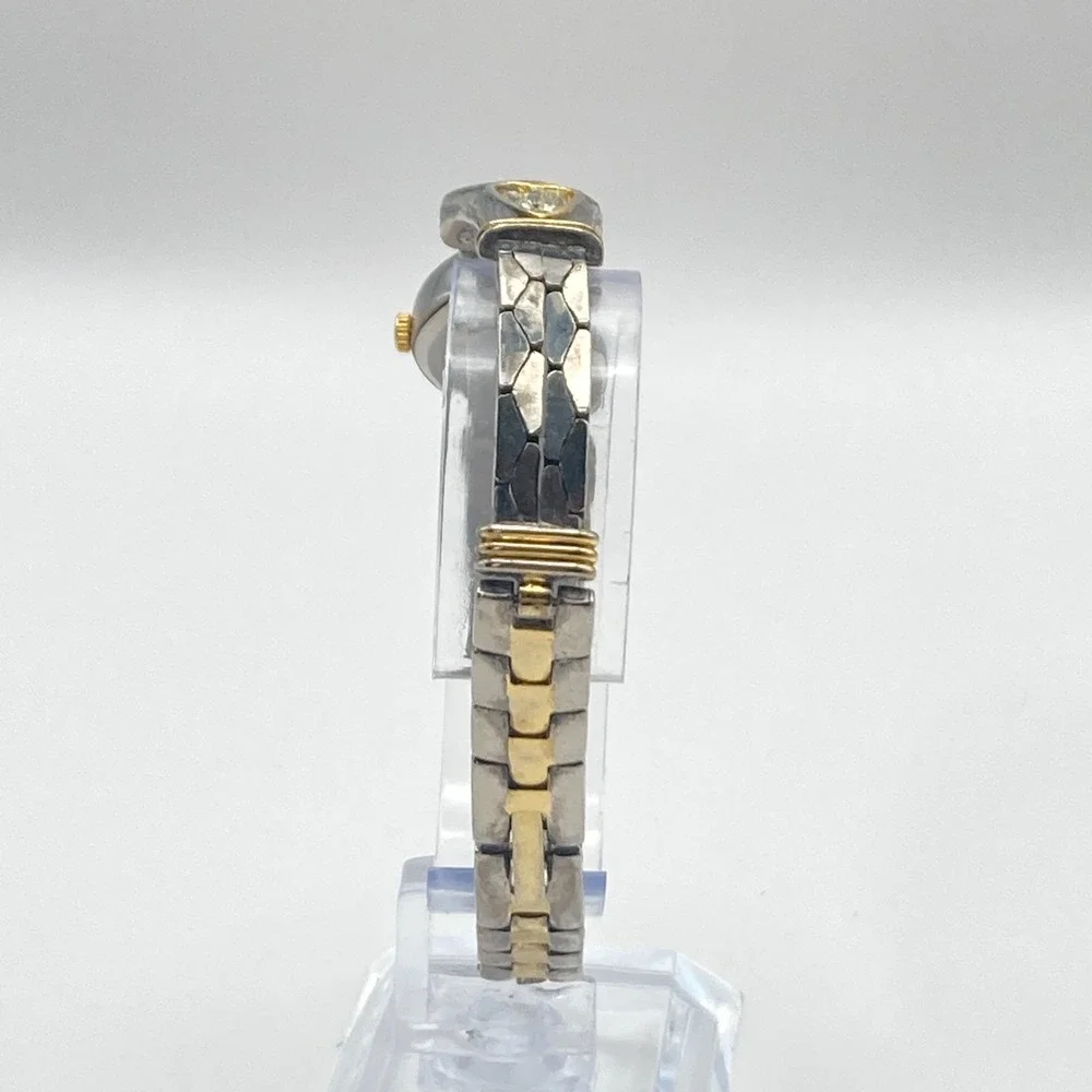 Vintage Xanadu Women's Watch Silver Gold Tone Hearts Crystals New Battery 7.25